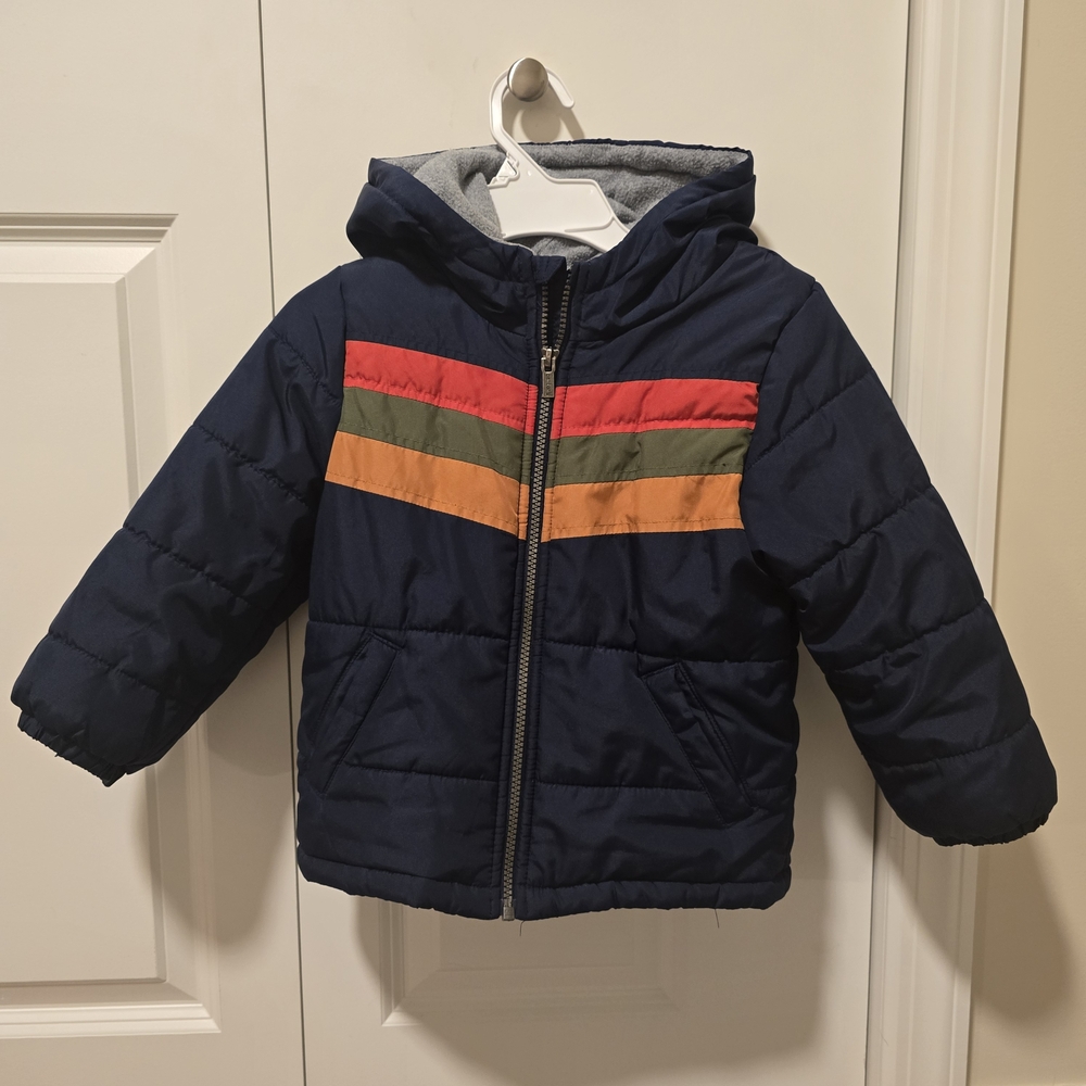 Carter's Navy Jacket with Colorful Stripes